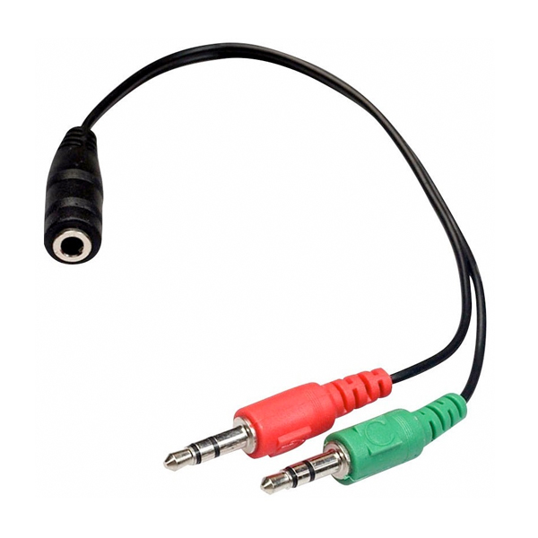 ADAPTADOR AUDIO 3 1/2 H A 2 3 1/2 M (AURIC+MIC) CAU008