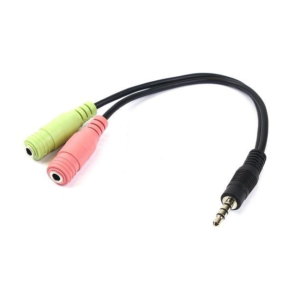 ADAPTADOR AUDIO 3 1/2 M A 2 3 1/2 H (AURIC+MIC) CAU002