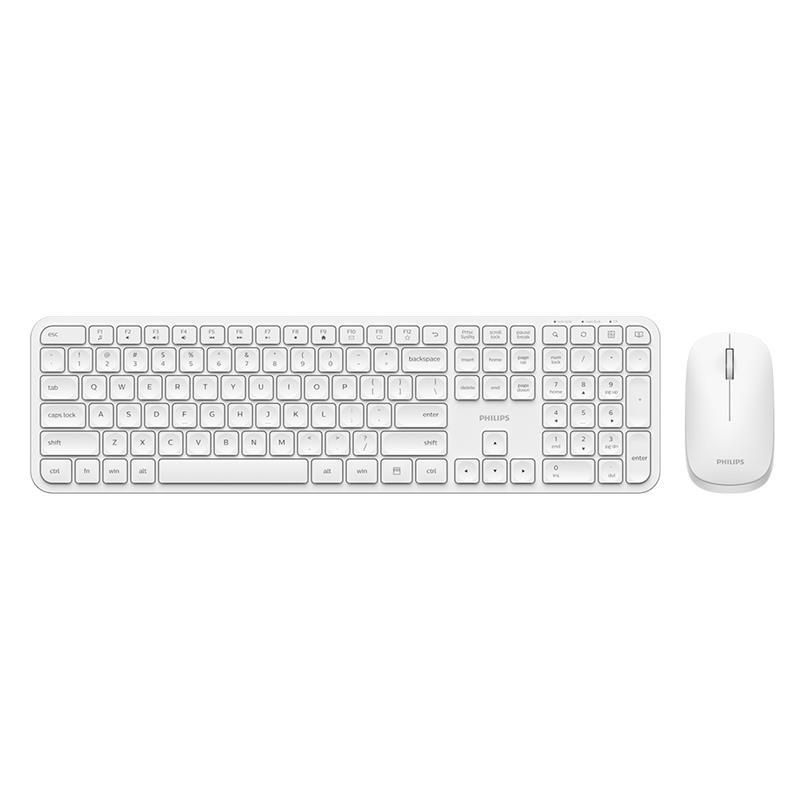 COMBO TECLADO + MOUSE PHILIPS WIRE 1600DPI WHITE 1600dpi (SPT6338WS)