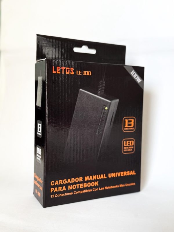 Cargador Notebook 100W 12-24V (Multientrada) LETOS