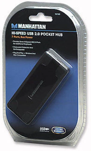 HUB 2.0 3P USB Y LECTOR DE TARJETA MANHATTAN (100984)