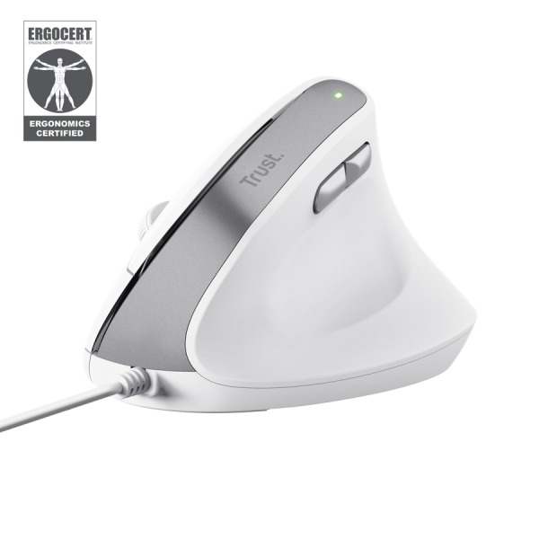 MOUSE TRUST BAYO II ERGONOMICO VERTICAL USB WHITE (25397)