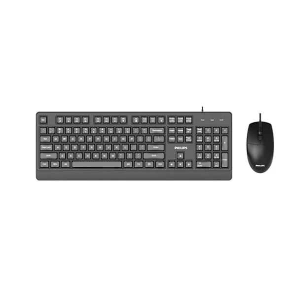 COMBO TECLADO + MOUSE PHILIPS USB SERIE 2000 1200DPI BLACK (SPT6247B)
