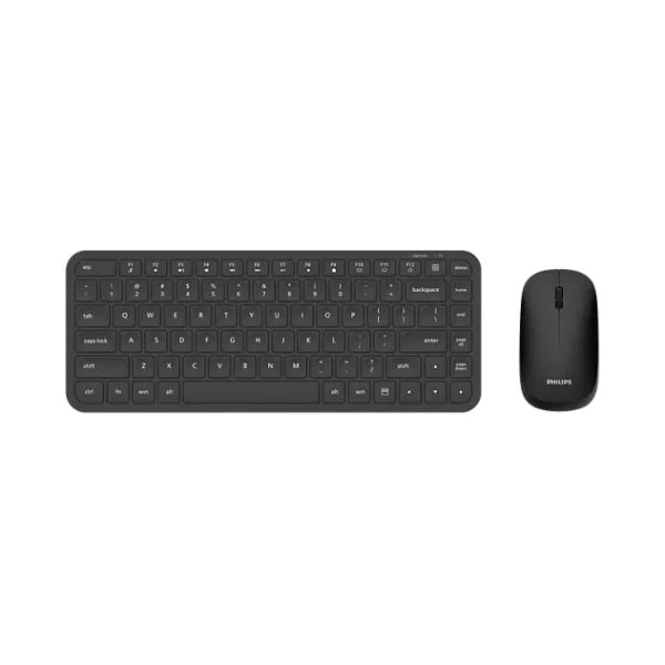 COMBO TECLADO + MOUSE PHILIPS USB 1600DPI 104 KEYS BLACK (SPT6338BS)